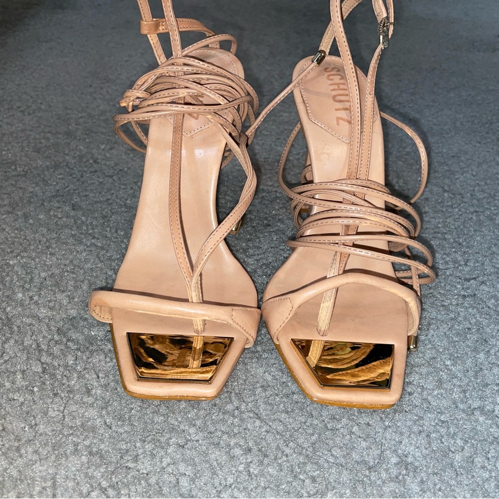 Schutz Vikki Lace Up High Heel Sandal